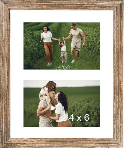 8x10 Picture Frame, 4x6 Collage Picture Frame, Display 2 Pcs 4x6 Photos or 8x10 Picture, Two Opening 4x6 Frame Collage for Wall Hanging or Tabletop, Lightweight 4 x 6 Double Picture Frame, Black in Saudi Arabia