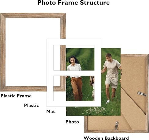 8x10 Picture Frame, 4x6 Collage Picture Frame, Display 2 Pcs 4x6 Photos or 8x10 Picture, Two Opening 4x6 Frame Collage for Wall Hanging or Tabletop, Lightweight 4 x 6 Double Picture Frame, Black in Saudi Arabia