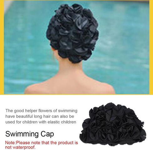 Floral Petal Bathing Swim, Comfortable Bathing Hat Ideal for Curly Short Medium Long Hair, Swimming Hat, Easy to Put On and Off in Saudi Arabia