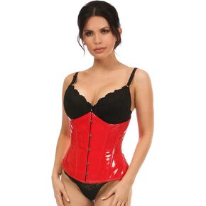 Daisy corsets womens Red Patent Pvc Vinyl Underbust Corset