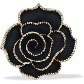 Elegant Crystal Blooming Rose Flower Brooch Lapel Pin Breastpin for Women Birdal Cardigan Hat Scarf Suit Sweater Floral Pins