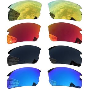 Acefrog 4 Pairs Polarized Replacement Lenses for Oakley Flak 2.0 OO9295 Sunglasses, Perfectly Fit, Shatterproof, Anti-scratch, Value Pack