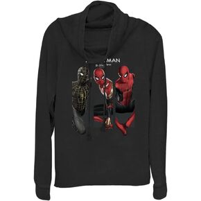 Marvel Spider-Man: No Way Home Three Pannel Spidey Women's Cowl Neck Long Sleeve Knit Top