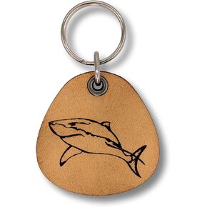 Shark - Genuine Leather Keychain - Ocean - Aquatic Keychains