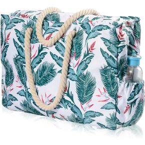 حقيبة الشاطئ وحقيبة حمام السباحة، حقائب كتف كبيرة جدًا مقاومة للماء والرمال مقاس XXL مع سحاب علوي، وجيوب جانبية للزجاجات in Kuwait