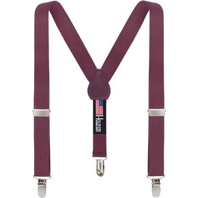 Hold’Em Suspenders for kids Toddler boys Genuine Leather Trim Metal Clip Braces