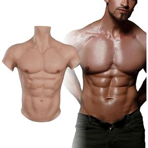 Silicone Muscle Suit Male Chest Realistic Fake Muscle simulation skin For Cosplay Transgender