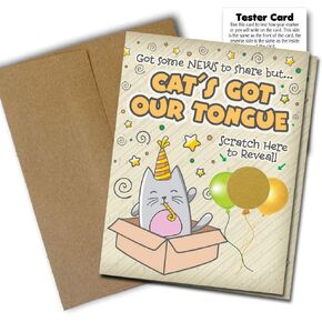 Oh Boy Love It Pregnancy Reveal Scratch Off Card (Cat)