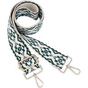 Wide Purse Strap Replacement Crossbody Bag Canvas Strap Adjustable Shoulder Strap with Gold Hardware