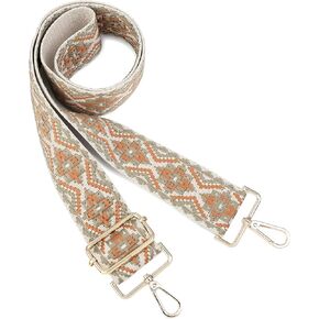 Wide Purse Strap Replacement Crossbody Bag Canvas Strap Adjustable Shoulder Strap with Gold Hardware