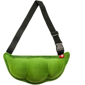 Novelty Unisex Chest Bag Plush Beans Shape Waist Bag Crossbody Sling Daypack Shoulder Bum Bag with Adjustable Strap