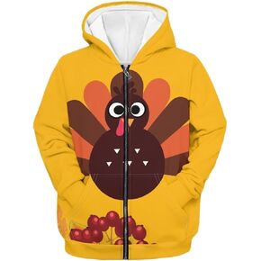 Drydeepin Cute Aesthetic Zip Up Hoodie Jacket Coats Age 6-16 Years for Kids Boys Girls Sweatshirts with Pocket