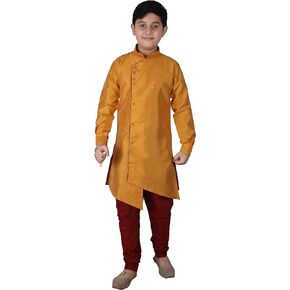 Pro-Ethic Style Developer Kid's Silk Indian Traditional Wear Kurta Sets For Boys | Pack Of 1 (S-138)