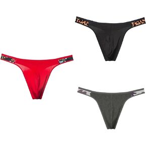 SOOMOOD Men's Cotton Thong Sports T-back Sexy Classic 3 Pack