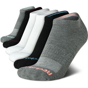 Reebok Women's No-Show Athletic Performance Low Cut Cushioned Socks (6 Pack)