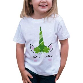 7 ate 9 Apparel Girl's St Patrick's Day Unicorn T-Shirt