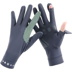 Mens Women Driving Gloves Summer UV Sun Protection Gloves Non-Slip Touchscreen Ice-Silk Sunblock Gloves for Cycling Riding