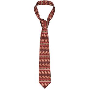 Famame Men's Tie Necktie Funny Novelty Colorful Rainbow Dragon Snake Scales Neckties for Men