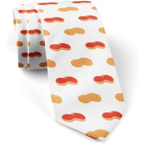 ( Peanut Natural Nut ) Fashion Novelty Necktie, Conversation Neckwear Ties Great for Party and Events