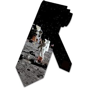 Lunar Landing Space Ties Mens Necktie