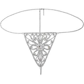 Body Chain Jewelry Women Bikini Rhinestone Underwear Waist Belly Chain Blingbling Crystal Thong Night Jewelry for Women