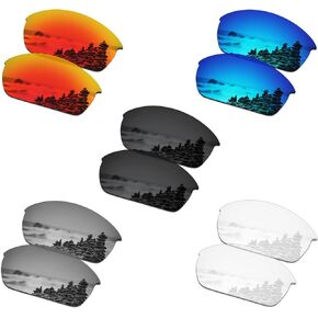 SmartVLT Set of 5 Men's Replacement Lenses for Oakley Flak Jacket Sunglass Combo Pack S01