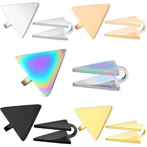 أقراط مشبك هندسية من FLYUN للنساء، أقراط بمشبك، أقراط ضغط بمشبك للجُدرات، أقراط الضغط الإبري، أقراط ضغط للجُدرات، أساور الأذن، أقراط حلزونية من الفولاذ المقاوم للصدأ غير مثقوبة in Kuwait