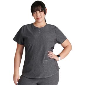 Cherokee Women Scrubs Top Snap Front Henley CK749A