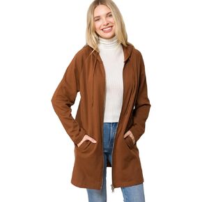 Design by Olivia Women's Casual Oversized Loose Fit Zip Up Pullover Hoodie Tunic Sweatshirt Jacket Fall Outfits (S-3X)