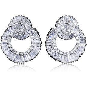 Fashion Celebrity Design Elegant Statement Rhinestone Jewelry Dangle Drop Earrings Studs