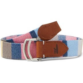 johnnie-O Bowen D-Ring Canvas Striped Belt