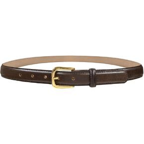 Italian Calfskin Dress Belt Gold Buckle 1-3/8''(35mm) Wide, 1"(25mm) Wide, Multi-Style Options
