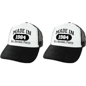 ThisWear 40th Birthday Gifts Made in 1984 All Original Parts Age 40 Birthday Hat Funny Birthday Trucker Hat