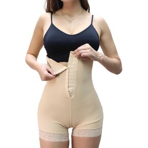 Gaceblis Fajas Colombianas Shapewear for Women Tummy Control Body Shaper Butt Lifter Bodysuit with Zipper Crotch