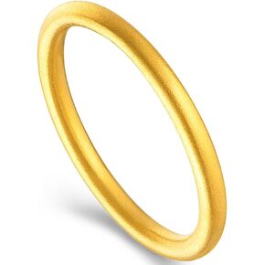 ENDLESSNESS & ETERNITY 2mm 2.5mm 14K Wedding Gold Band for Women Gold Plated Comfort Fit Stackble Plain Ring Knuckle Finger in Kuwait