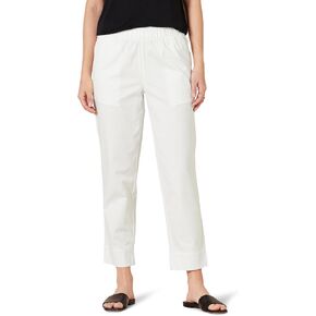 Amazon Essentials Women's Stretch Cotton Pull-on Mid Rise Relaxed-Fit Ankle Length Pant