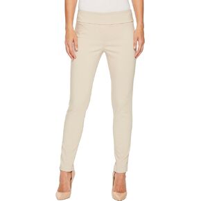 Women's Control Stretch Pull-on Ankle Pants with Back Slit Detail