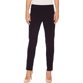 Women's Control Stretch Pull-on Ankle Pants with Back Slit Detail