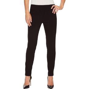 Women's Control Stretch Pull-on Ankle Pants with Back Slit Detail