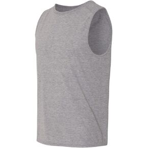 Mens Sleeveless Muscle Tank Top, 2XL Sport Grey