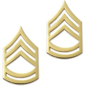 US Army Brite Shiny Metal Pin-On Rank