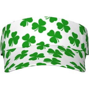 St. Patrick's Day Visors for Women & Men, Adjustable Sports Sun Visor Hats with Velcro for Outdoor Tennis Golf Running
