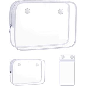 angilifan 3 Pack Transparent Accessories Inside Bag,for Rubber Beach Tote Bag,Transparent Waterproof Designer Pop Bag Beach Vacation Cruise Travel Swimming Essentials in Kuwait