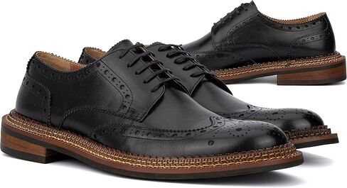 حذاء Ivan Derby للرجال من Vintage Foundry Co.، برباط، ونعل مسطح، ومقدمة مستديرة، ونعل خارجي مطاطي in Kuwait