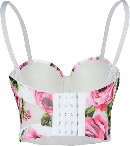 مشد علوي نسائي من ELLACCI مزود بحافة مكشكشة ومزين بالزهور باللون الأبيض in Kuwait