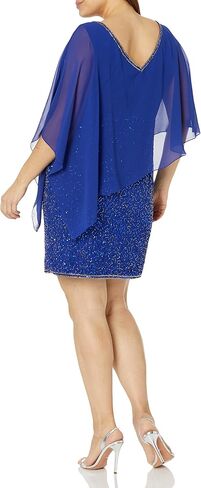 J Kara Women's Caplet V-Neck Short Cocktail Beaded Dress in Saudi Arabia