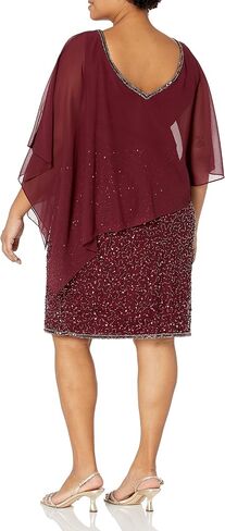 J Kara Women's Caplet V-Neck Short Cocktail Beaded Dress in Saudi Arabia