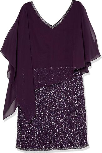 J Kara Women's Caplet V-Neck Short Cocktail Beaded Dress in Saudi Arabia