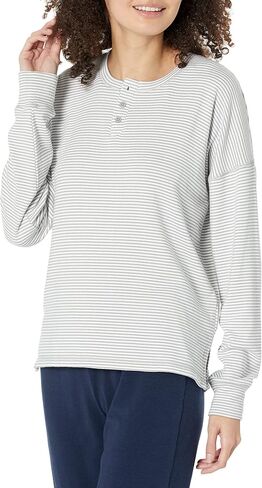 PJ Salvage Women's Loungewear Mini Me Stripe Long Sleeve Top in Saudi Arabia