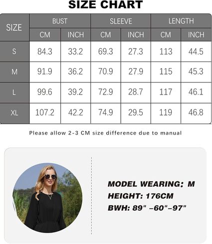 Women's Layered Ruffle Hem Casual Maxi Dress Chiffon Flowy Swing Midi Formal Dress Crew Neck Long Sleeve in Saudi Arabia